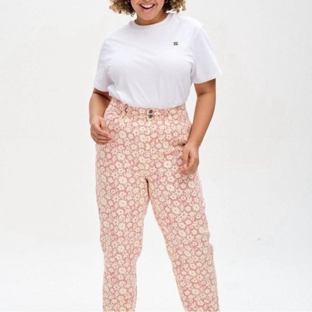 Lucy & Yak Pink Floral Trousers